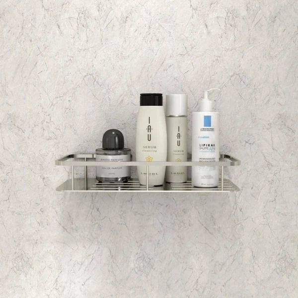 4-Piece Alcove Bath Wall in Platinum Marble B6126