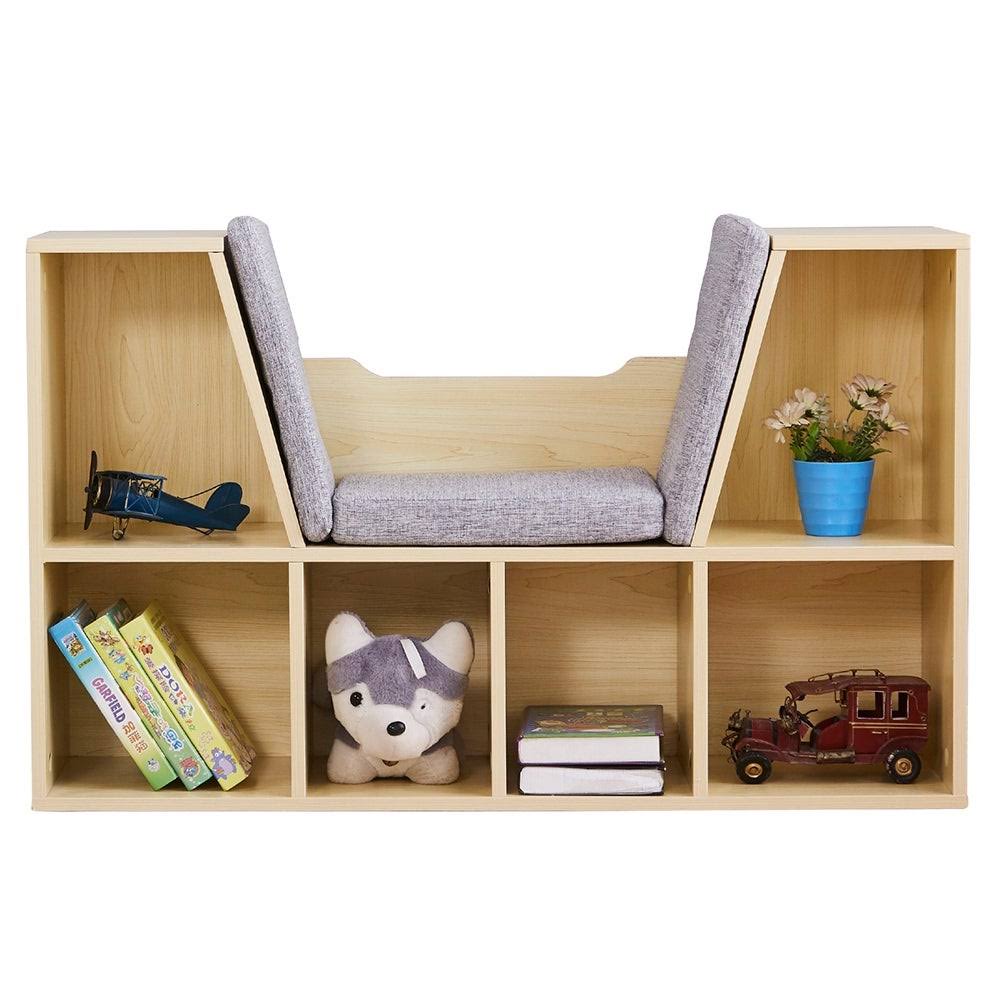 Modern 6-Cubby Kids Bookcase Wood K825296