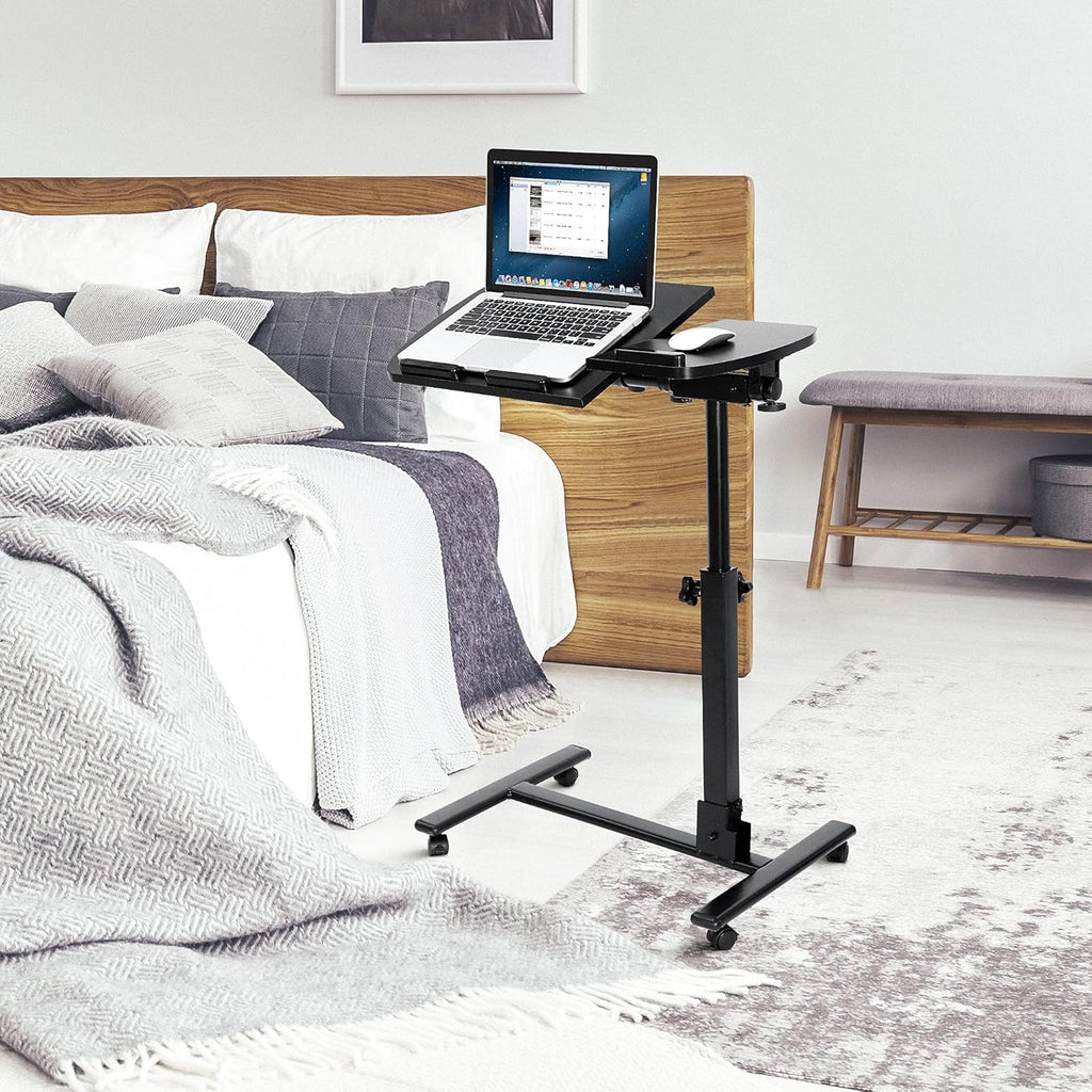 Adjustable Rolling Laptop Stand Desk Cart Z315883