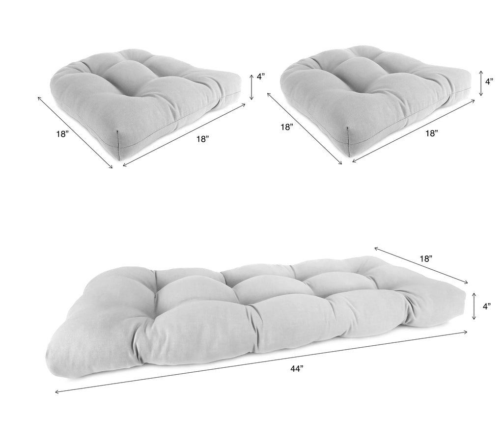 3-Piece Tufted Outdoor Cushion Set W571207