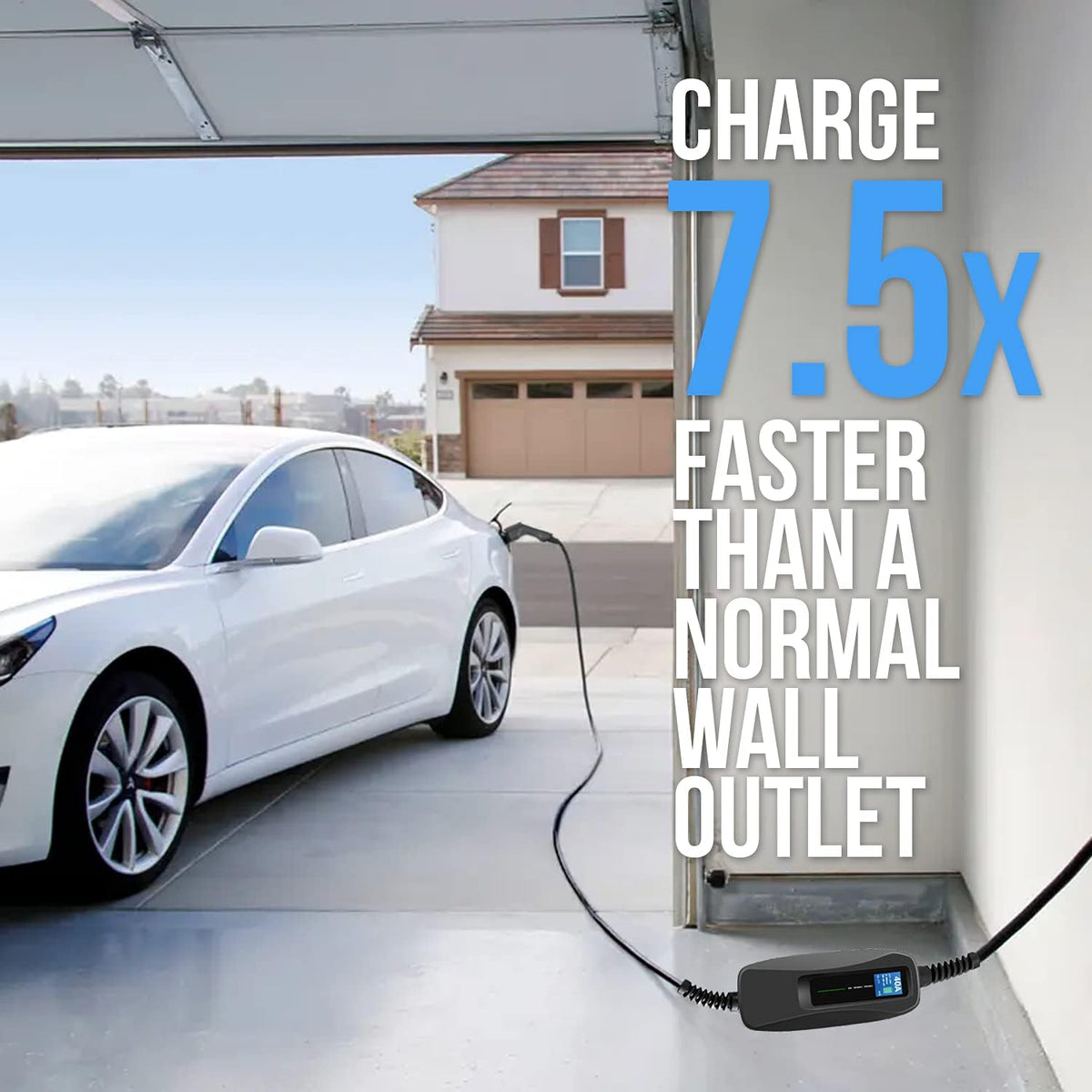 240V 40 Amp Level 2 EV Charger with 18ft Extension Cord U129721