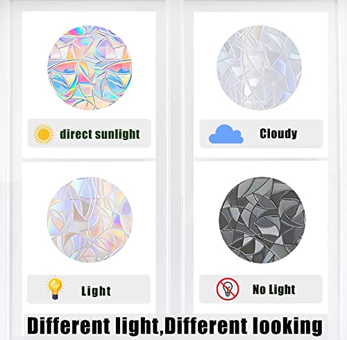 Snowflake Window Decals, Non-Adhesive Prismatic Window Clings, 20 pcs B229