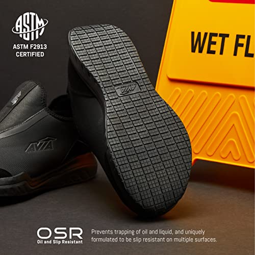 Black Slip Resistant Slip On Shoes A74984
