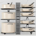 8-Tier Adjustable Heavy-Duty Pot and Pan Storage Rack U343854