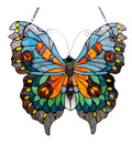 Tiffany-Glass Butterfly Window Panel 21x20 G570