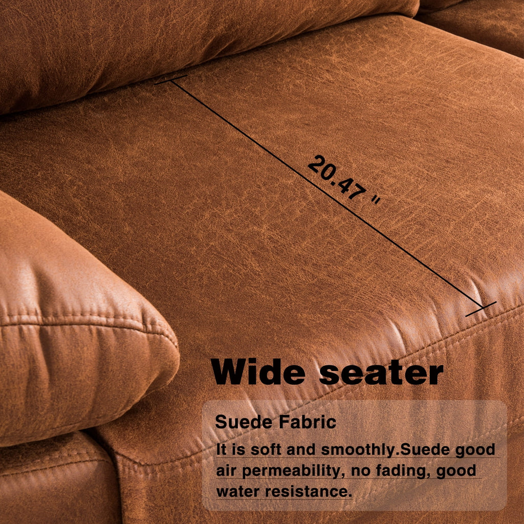 100" Convertible Sectional Sofa L Shaped Suede Couch F11702