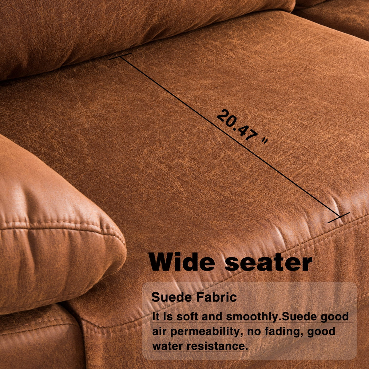 100" Convertible Sectional Sofa L Shaped Suede Couch F11702