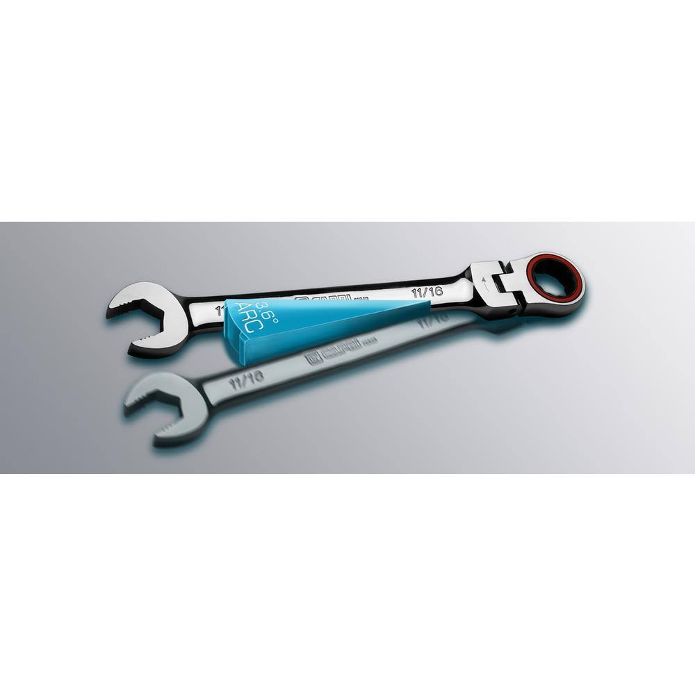 100-Tooth Metric Flex-Head Ratcheting Combination Wrench Set (7-Piece) X78434