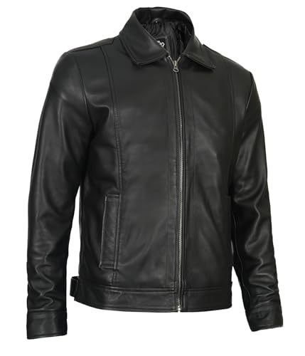Real Lambskin Classic Vintage Style Leather Jacket O47208