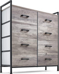 8 Drawer Wood Dresser with Metal Frame J4177