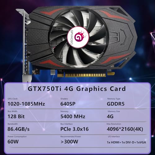 4GB GDDR5 Graphics Card, PCI Express 3.0x16, VGA, HDMI, DVI-D T3484