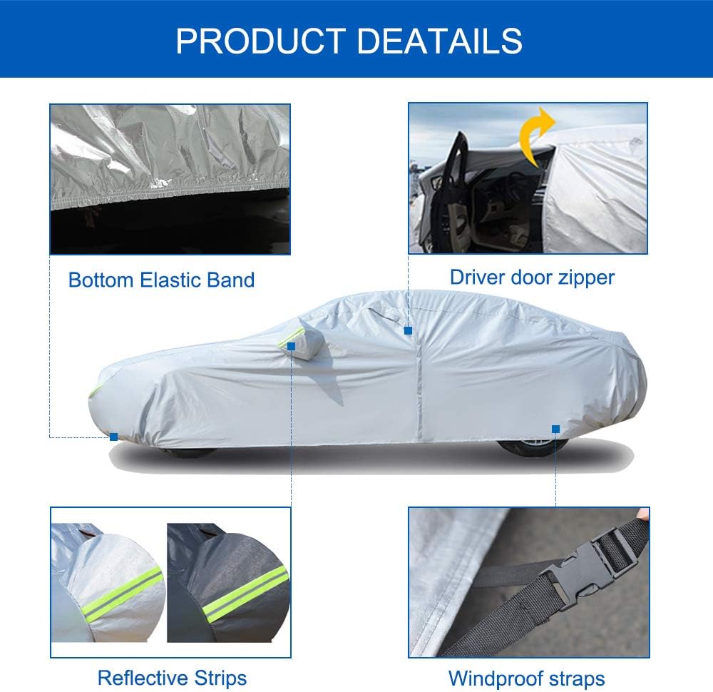 6 Layers Waterproof Car Cover (208 X 78 X 59 inches) A193