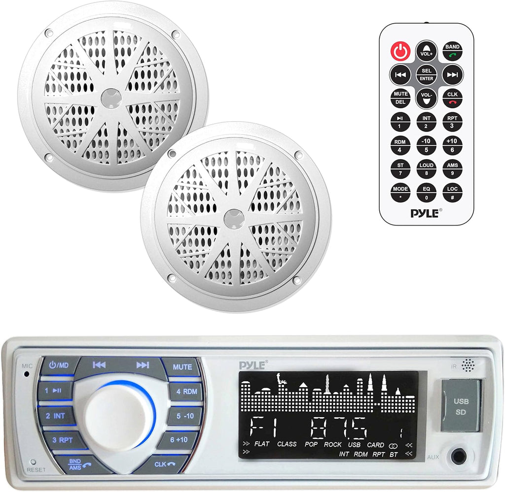 Marine Receiver & Speaker Kit with 5.25’’ Waterproof Speakers B7089