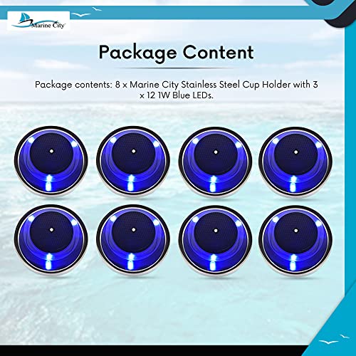 Stainless Steel Drink Cup Holder with Drain, Pack of 8 P640213