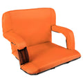 Orange Wide Stadium Seat Chair Bleacher Cushion with Padded Back Support E459