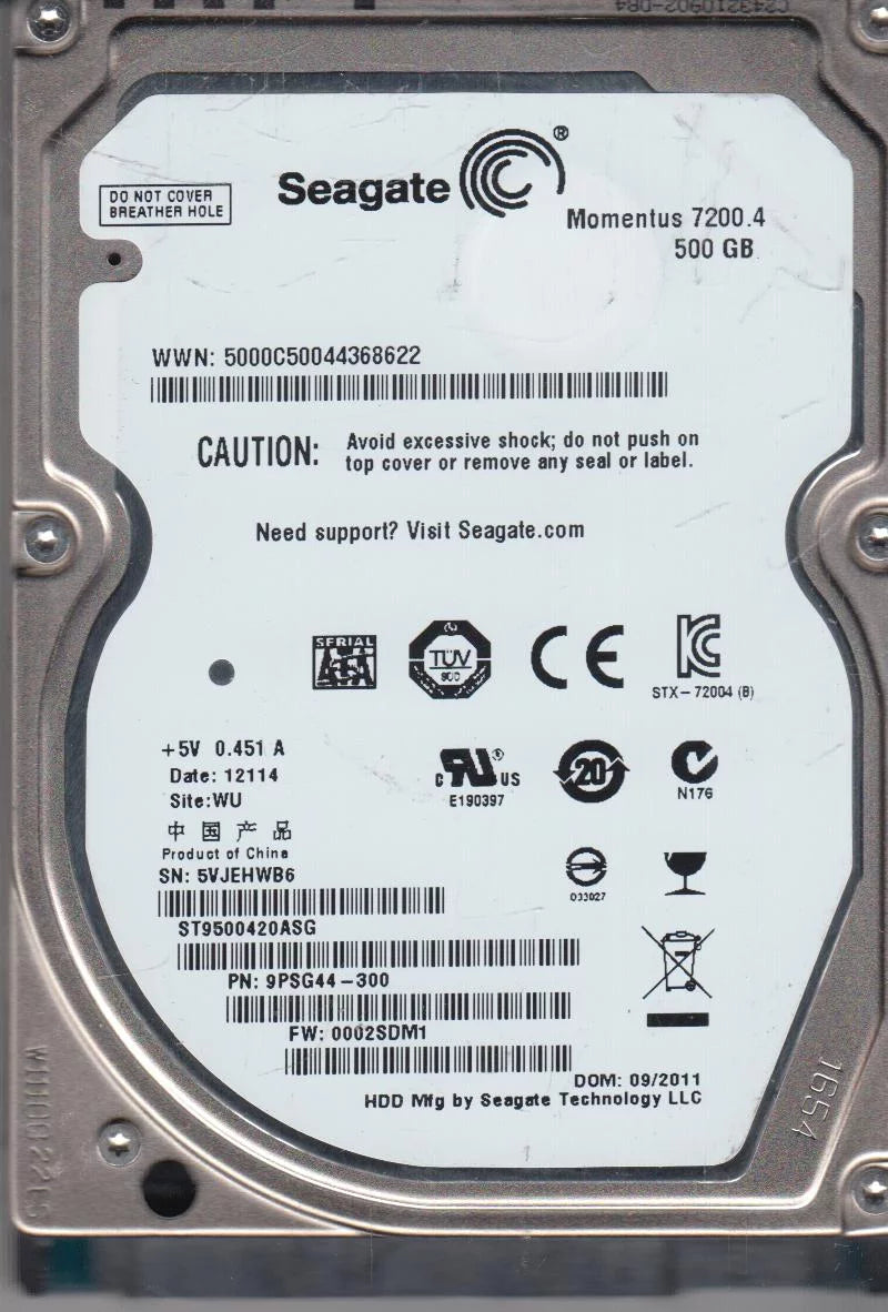 500GB SATA 2.5 Hard Drive Q7583