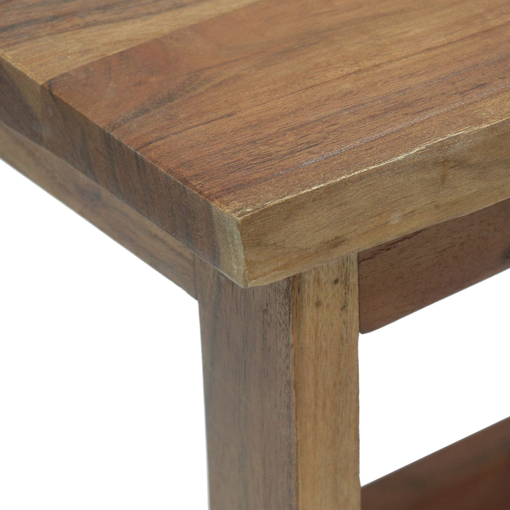 Acacia Wood Nesting Coffee Table, 3 Piece, Walnut J9034