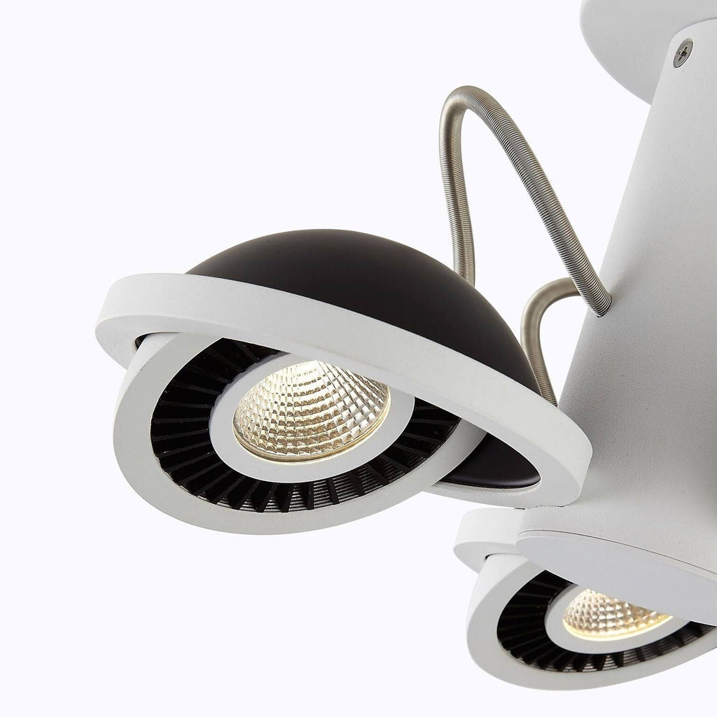 3 Light LED Surface Mount White/Black M937