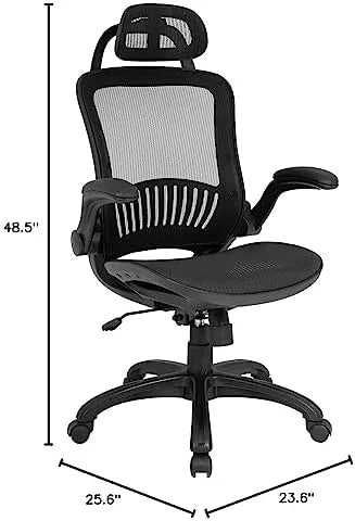 Grey Ergonomic Mesh Office Chair with Lumbar Support D2629