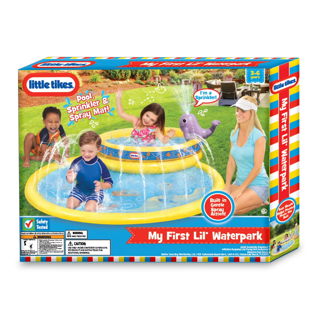 Round Splash Pool with Whale Sprinkler and Spray Mat Z729