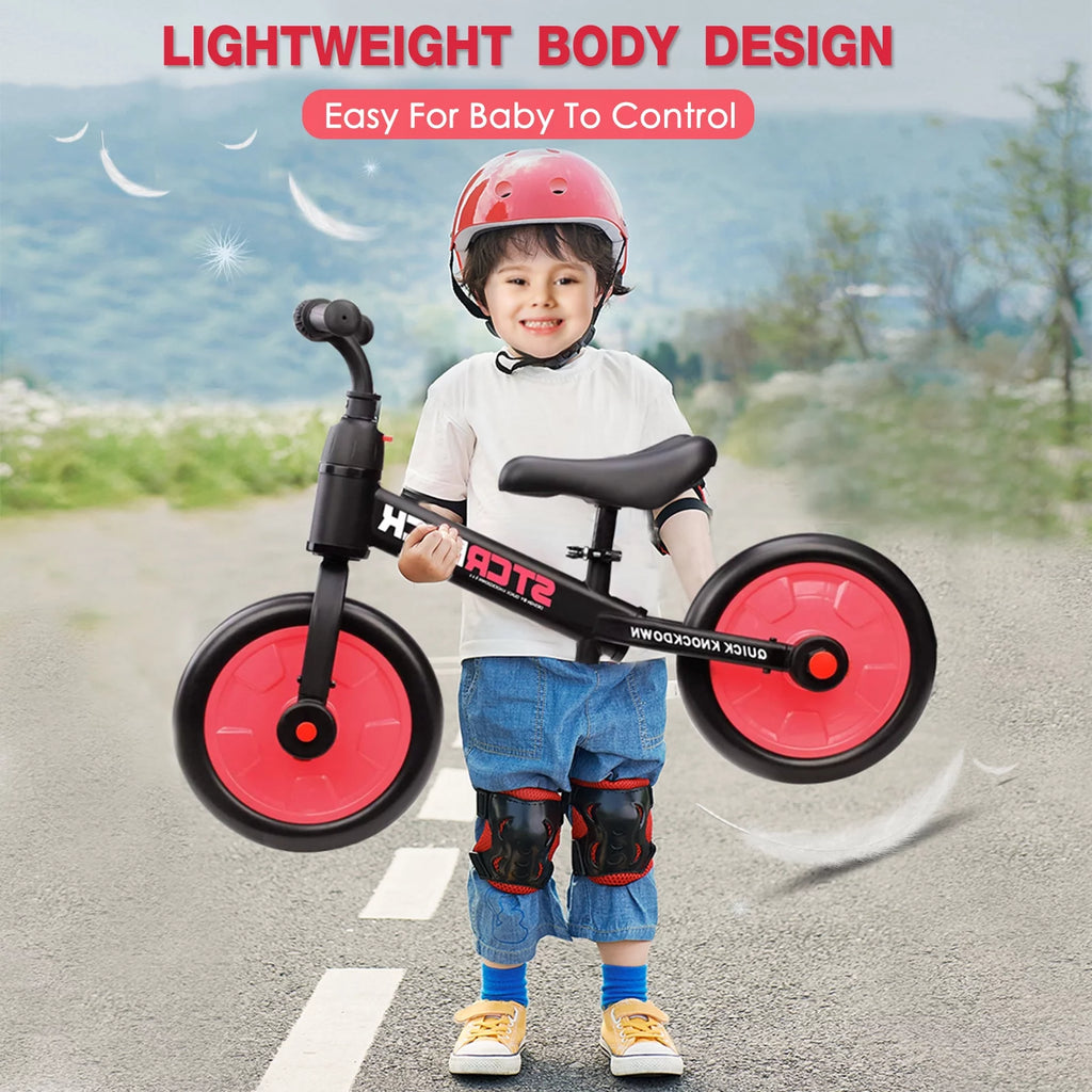 4 in 1 Lightweight Kids Balance Bike with Pedals and Training Wheels K299