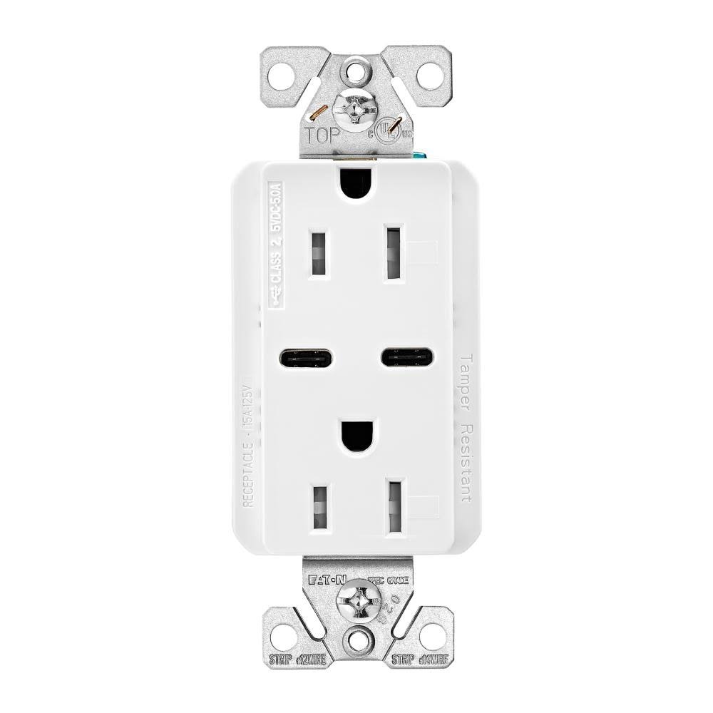 15-Amp Tamper Resistant Decorator USB Outlet, Black R609135