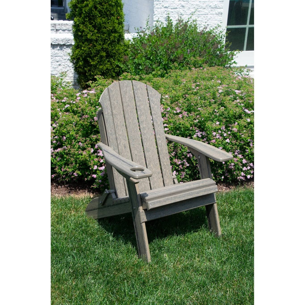 Weathered Wood Folding Adirondack Chair F56870