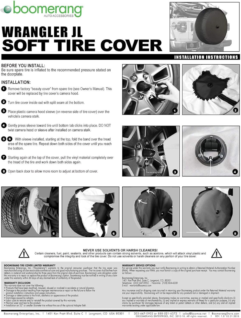 Soft JL Tire Cover with Back-up Camera F3682