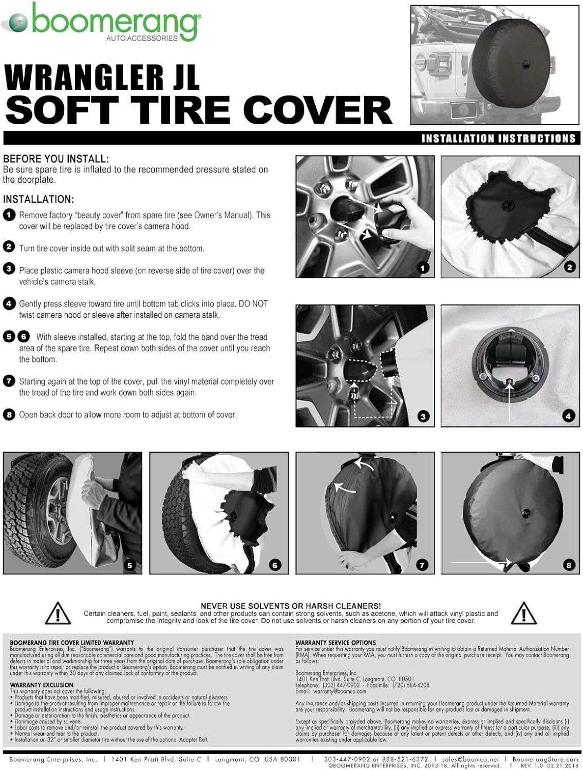 Soft JL Tire Cover with Back-up Camera F3682