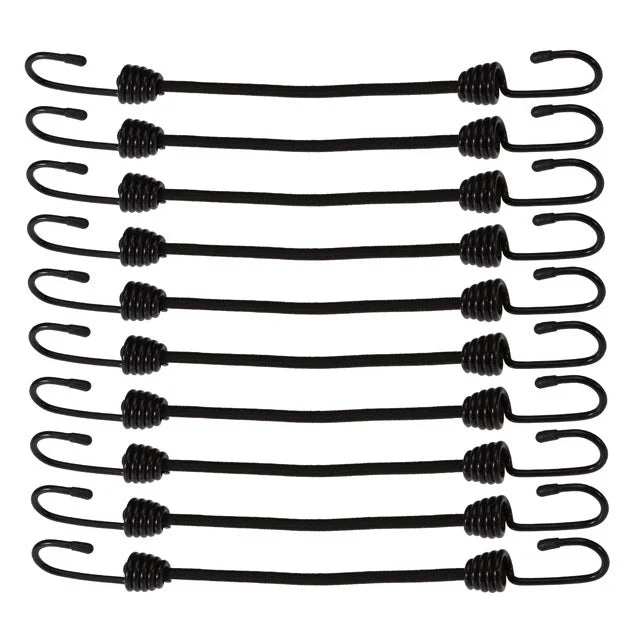 Black Bungee Cords (bundle of 10) T2837