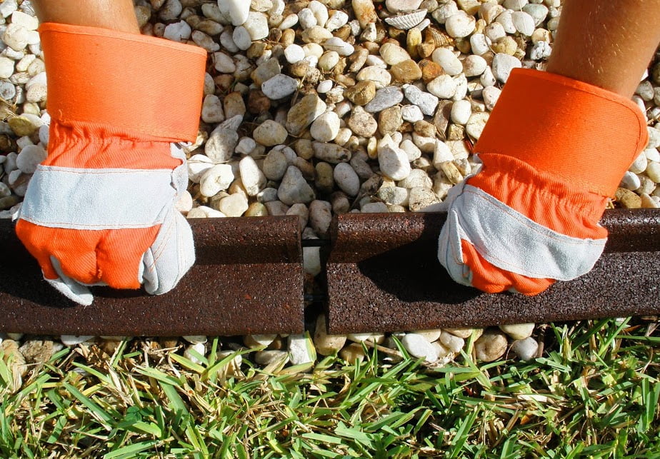 Black Rubber No Dig Landscape Garden Border Edging Pack 6 S7532