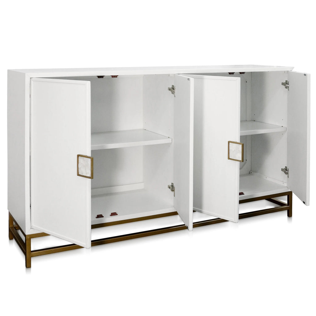 Four Door Sideboard Cabinet with Shell Handles O87957