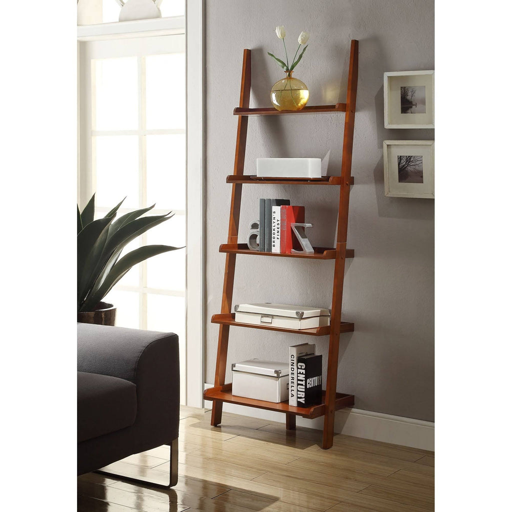 Espresso Ladder Bookshelf Q551