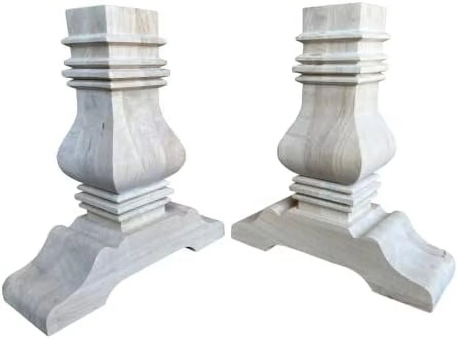 16 inch Wood Pedestal Base, Pack of Two Q424066