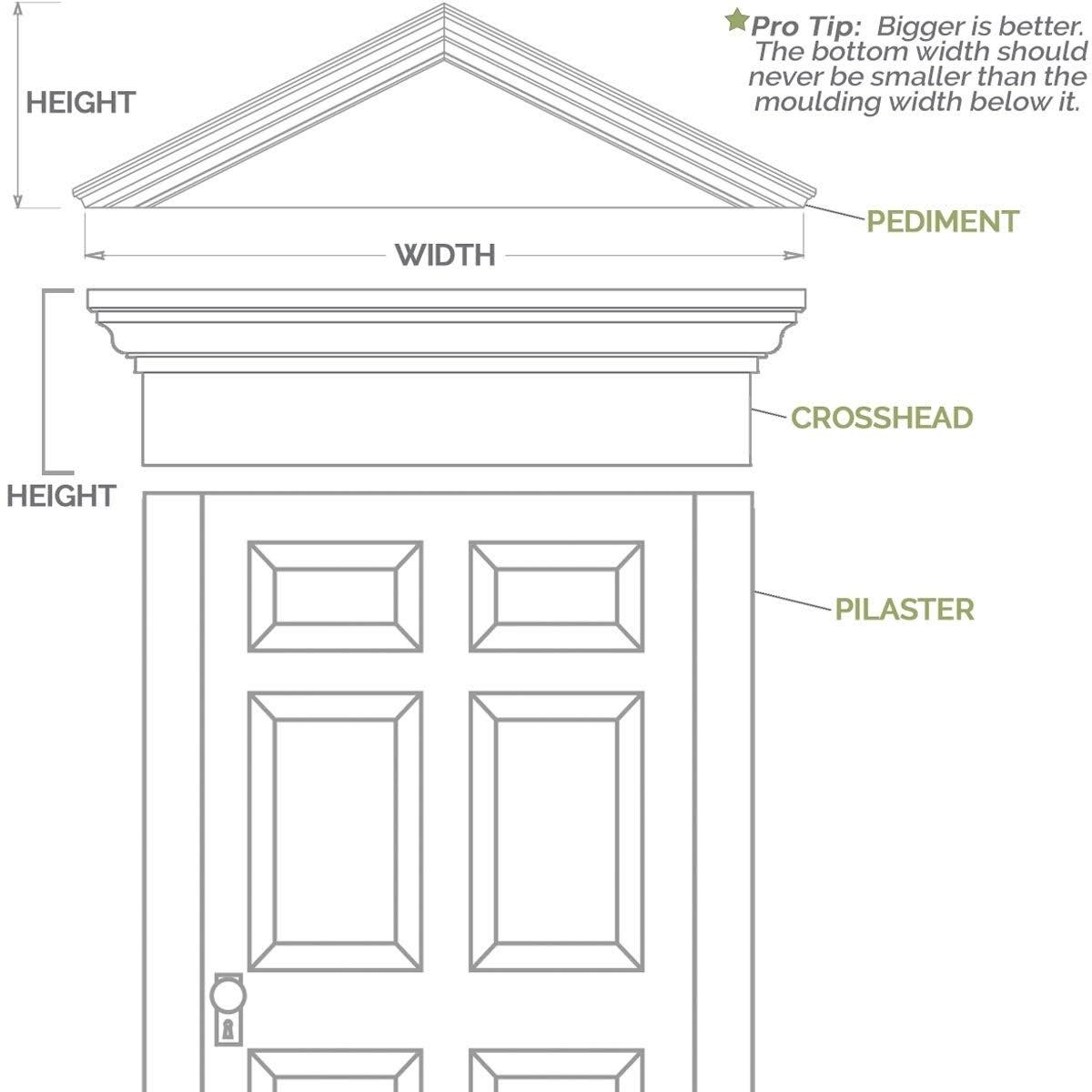Two Equal Raised Panel PVC Pilaster with Standard Capital & Base (Pair) Y4951