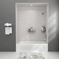 4-Piece Alcove Bath Wall in Platinum Marble B6126