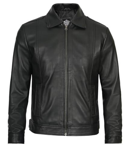 Real Lambskin Classic Vintage Style Leather Jacket O47208