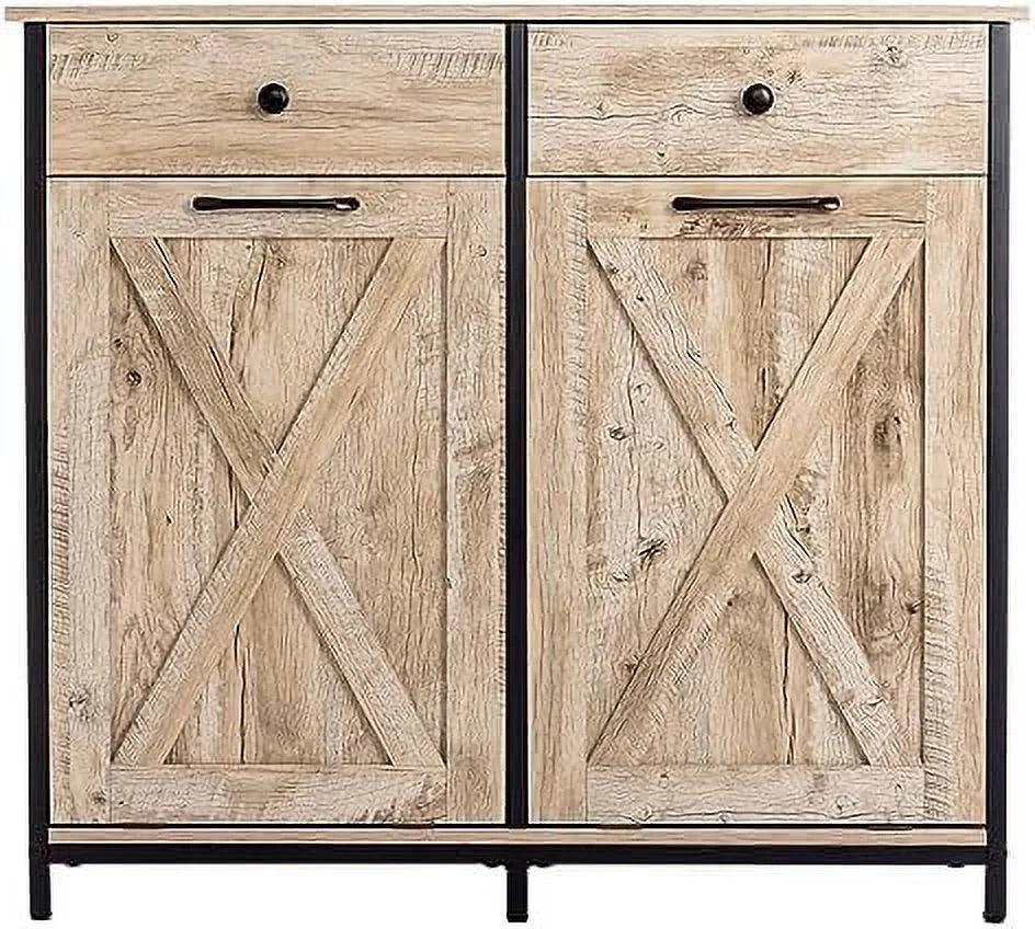 Double Tilt Out Trash Cabinet with Hideaway Drawer A2933