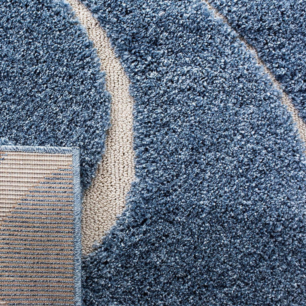 Light Blue & Cream 8'6" x 12' Area Rug Z5293