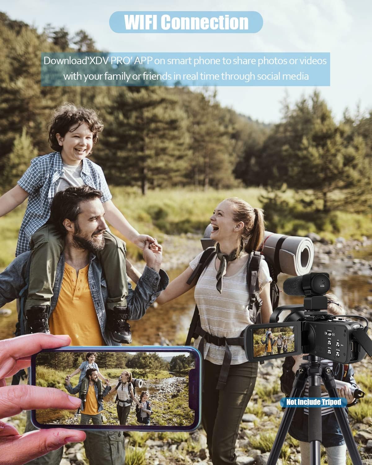 4K 60fps Video Camera Camcorder with 18x Zoom W178