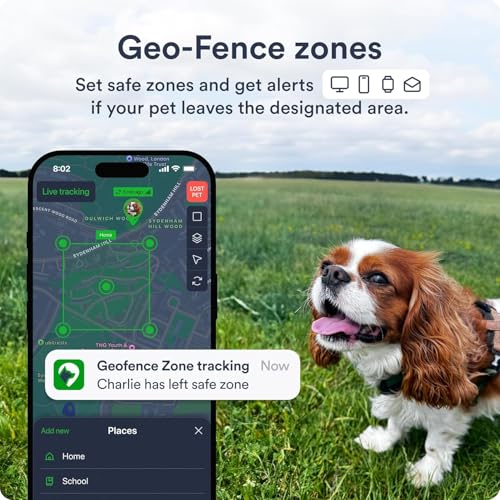 GPS Tracker Collar with App, Waterproof, 4-Month Subscription Included R826