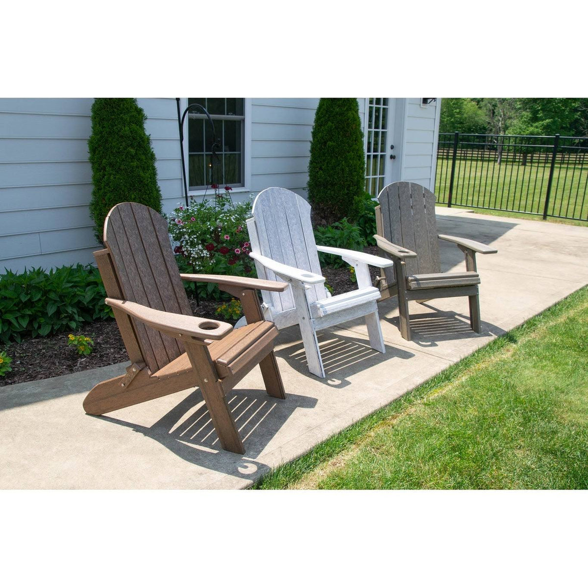 Weathered Wood Folding Adirondack Chair F56870