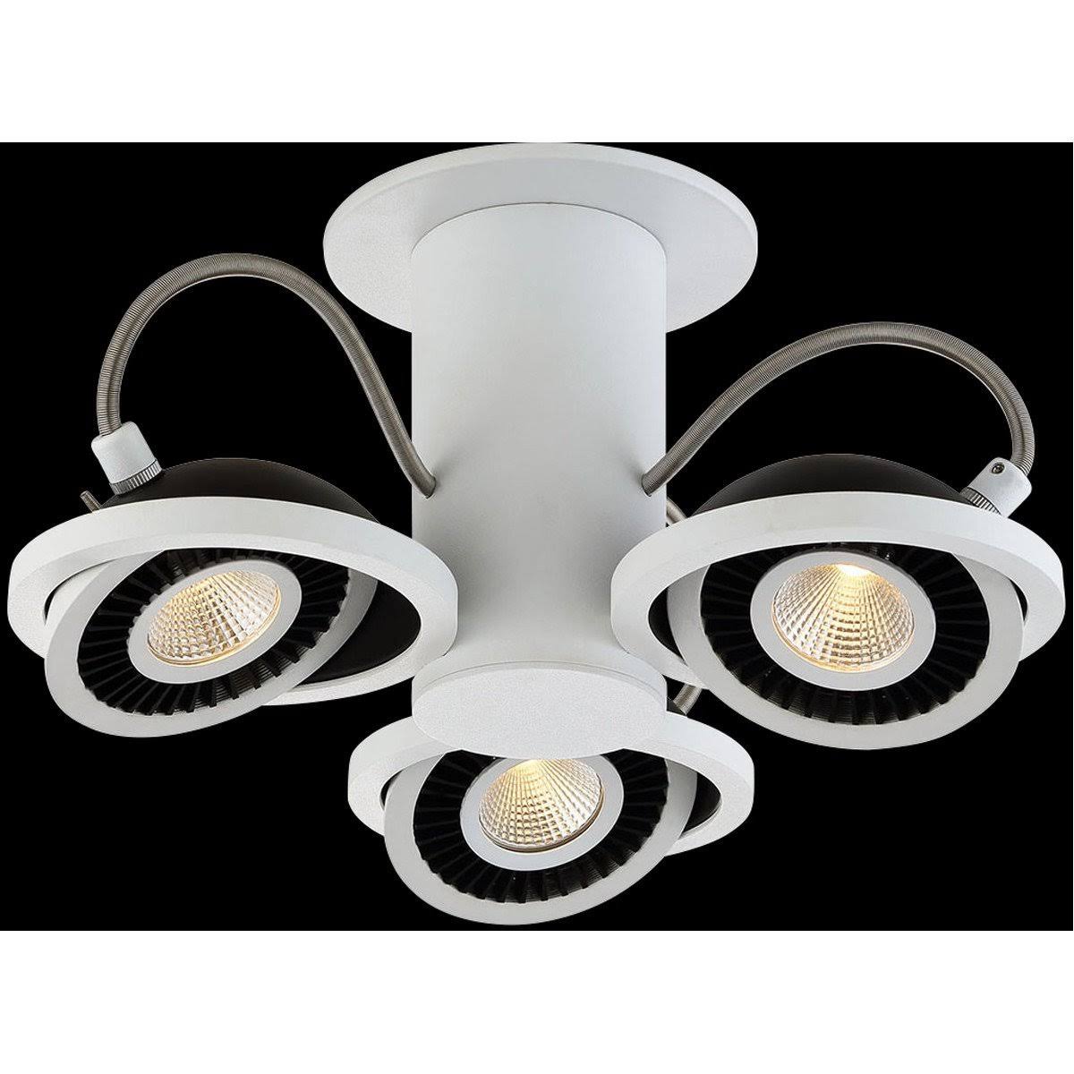 3 Light LED Surface Mount White/Black M937