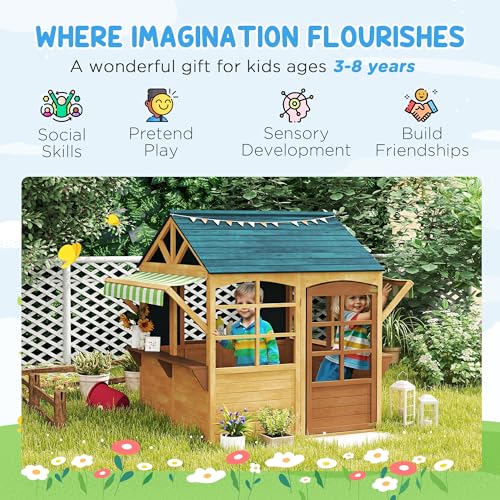 Brown Wooden Foldable Outdoor Playhouse H633