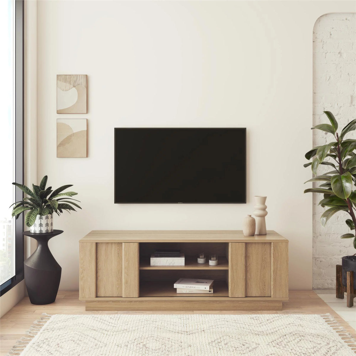 Light Oak TV Stand H86856