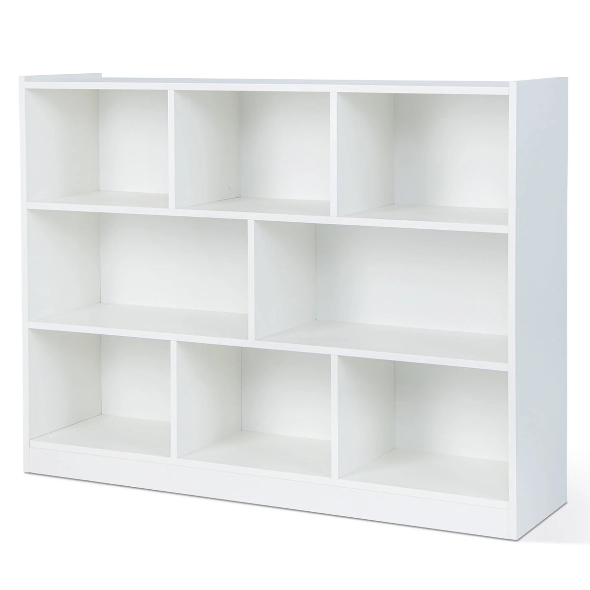 White 3-tier 8-Cube Floor Standing Storage Bookcase J91518