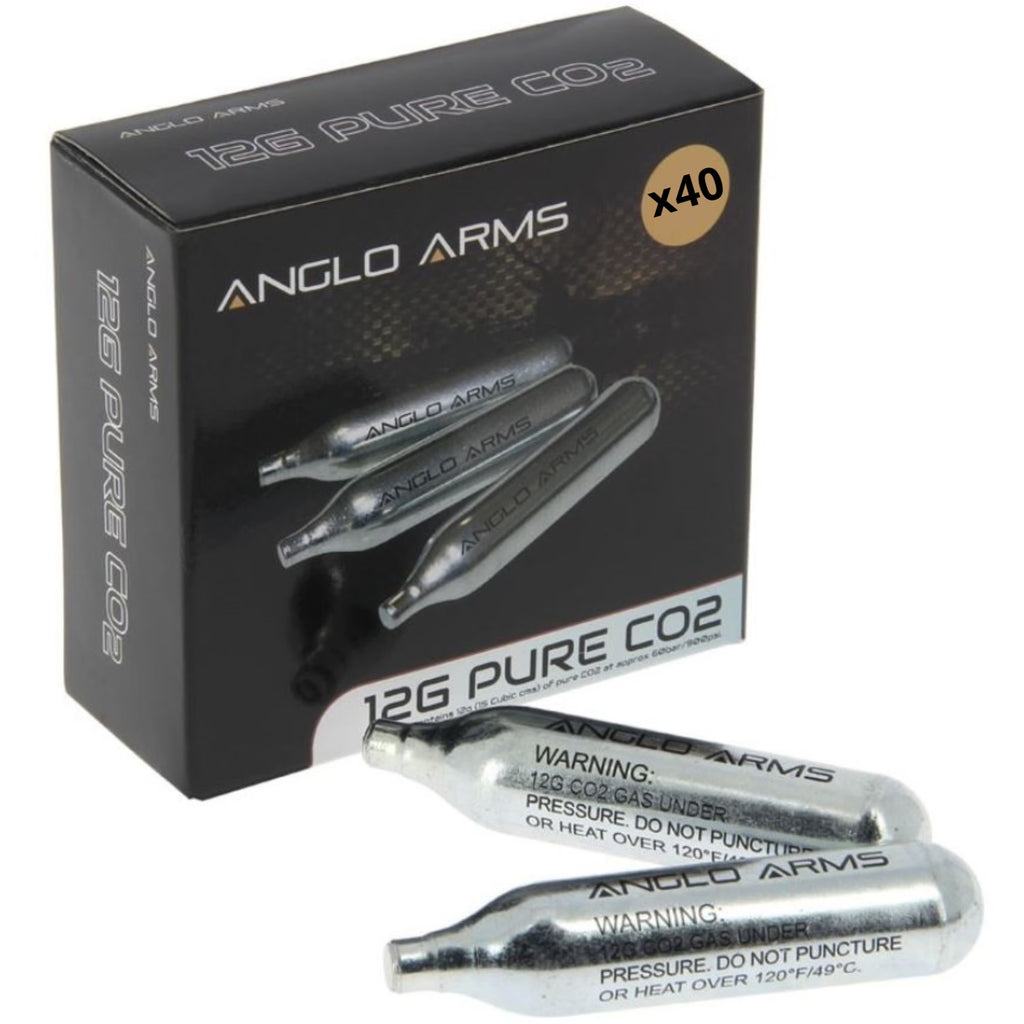 12g Co2 Gas Capsule Airsoft Rifle Pistol Airgun - Pack of 40 F1678