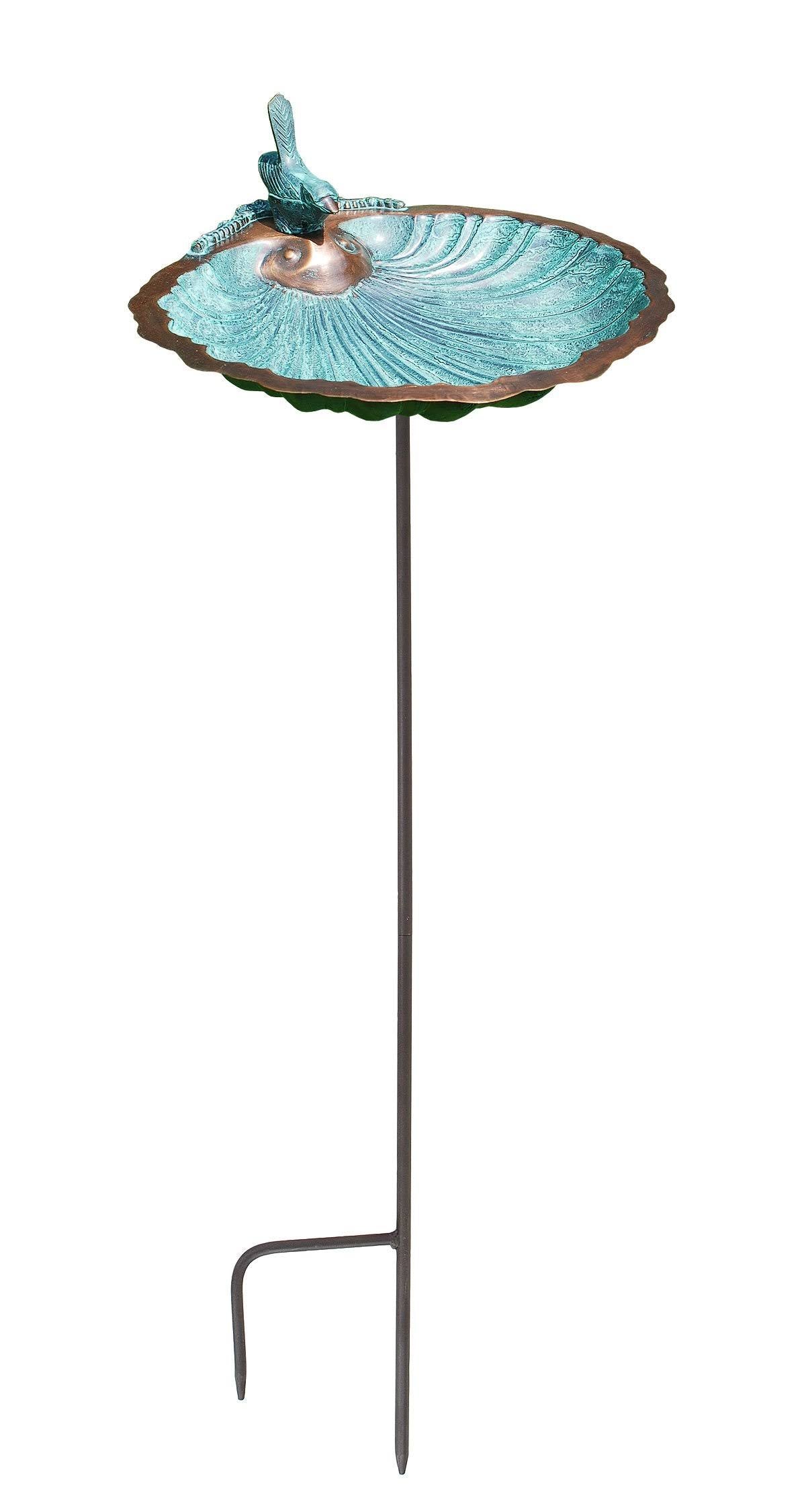Scallop Shell Birdbath with Stand K51042