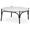 36 in. Round White Marble Top Coffee Table W11781