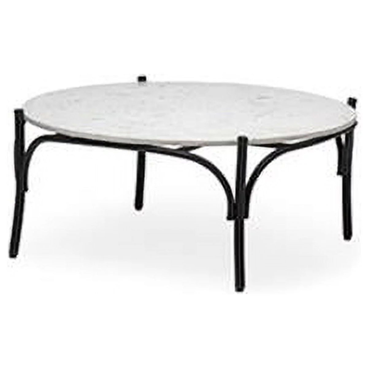 36 in. Round White Marble Top Coffee Table W11781